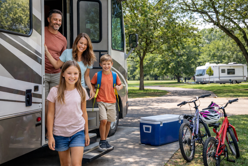 RV travel with kids Texas