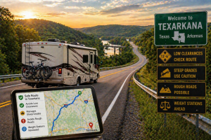 safest RV routes to Texarkana